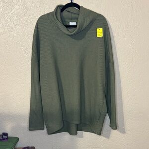 Columbia Olive Green Cowl Neck Sweatshirt